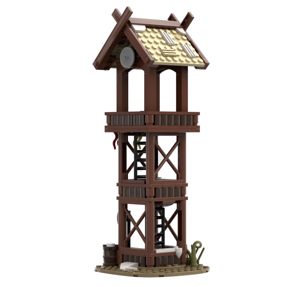 MOC - 95891 The Viking Tower Medieval Building Blocks - LesDiy