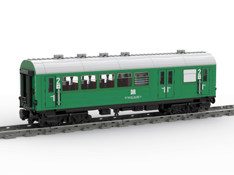 MOC-97676 Deutsche Reichsbahn 4-Axle “Reko” Coaches Building Blocks-LesDiy-Locomotive-