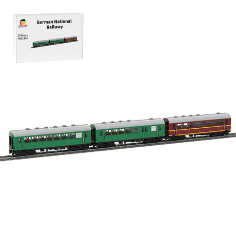 MOC-97676 Deutsche Reichsbahn 4-Axle “Reko” Coaches Building Blocks-LesDiy-Locomotive-