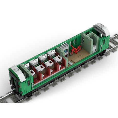MOC-97676 Deutsche Reichsbahn 4-Axle “Reko” Coaches Building Blocks-LesDiy-Locomotive-