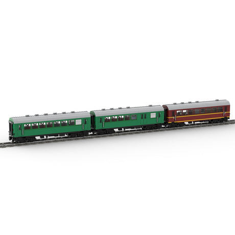 MOC-97676 Deutsche Reichsbahn 4-Axle “Reko” Coaches Building Blocks-LesDiy-Locomotive-