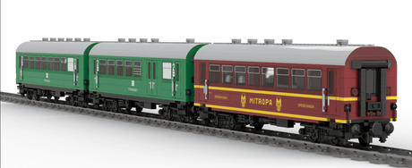 MOC-97676 Deutsche Reichsbahn 4-Axle “Reko” Coaches Building Blocks-LesDiy-Locomotive-