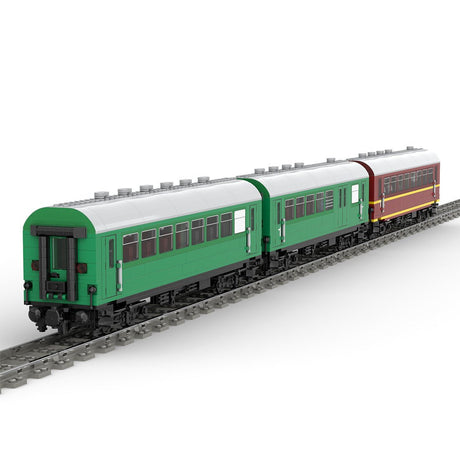 MOC-97676 Deutsche Reichsbahn 4-Axle “Reko” Coaches Building Blocks-LesDiy-Locomotive-