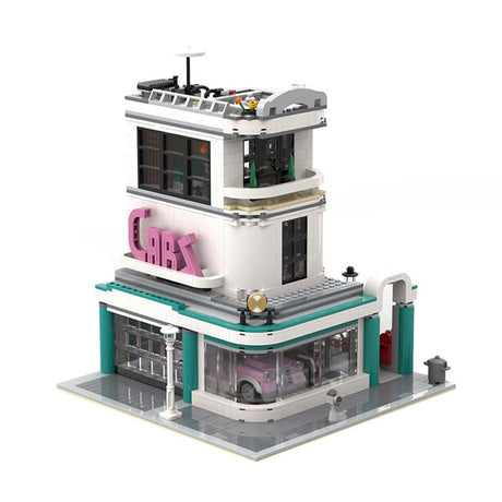 MOC - 97835 Car Dealership - 10260 Downtown Diner Alternative Building Blocks - LesDiy - MOC