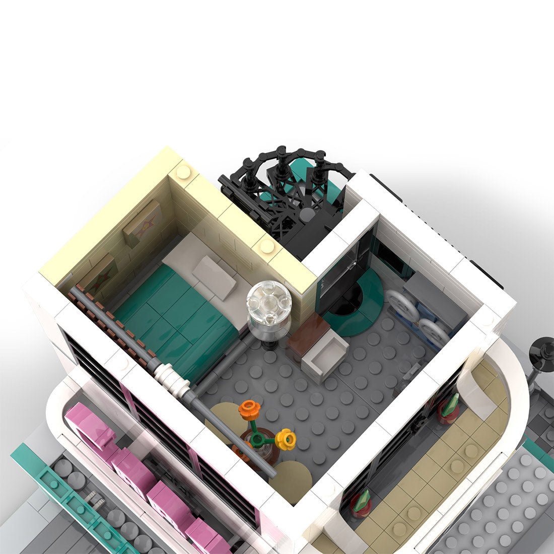 MOC - 97835 Car Dealership - 10260 Downtown Diner Alternative Building Blocks - LesDiy - MOC