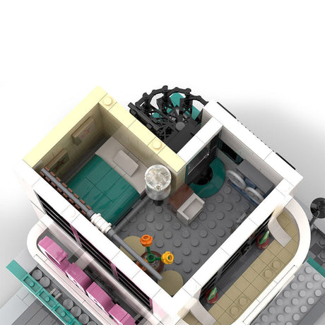 MOC - 97835 Car Dealership - 10260 Downtown Diner Alternative Building Blocks - LesDiy - MOC