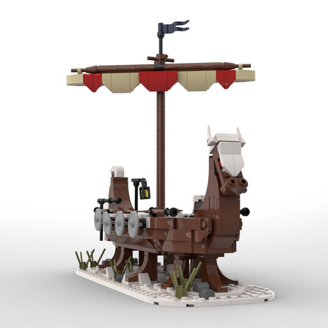 MOC - 98225 Winter Viking Longship Building Blocks - LesDiy - Building Blocks