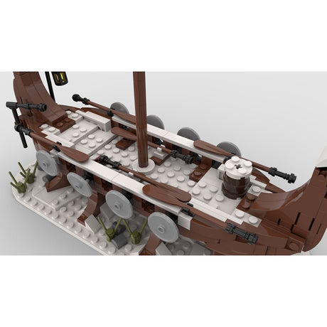 MOC - 98225 Winter Viking Longship Building Blocks - LesDiy - Building Blocks