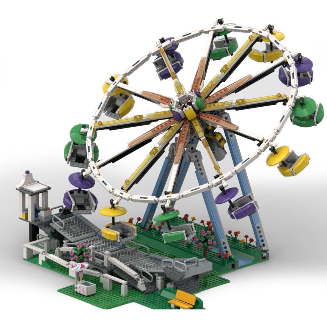 MOC-99505 Ferris Wheel Model(Dynamic Version) | LesDiy