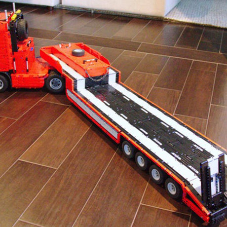 MOC Electric Remote Control Red Big Truck Building Block - LesDiy - 