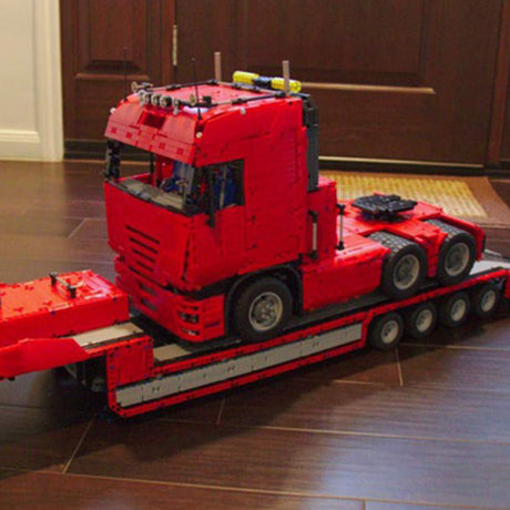 MOC Electric Remote Control Red Big Truck Building Block - LesDiy - 