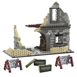 MOC Military Scene - Battle Ruins with Barricades Weapons - LesDiy
