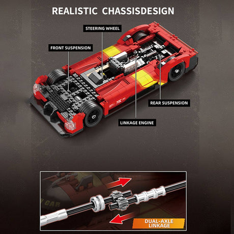 Mocsage 1:16 499P Supercar Building Blocks - LesDiy - 