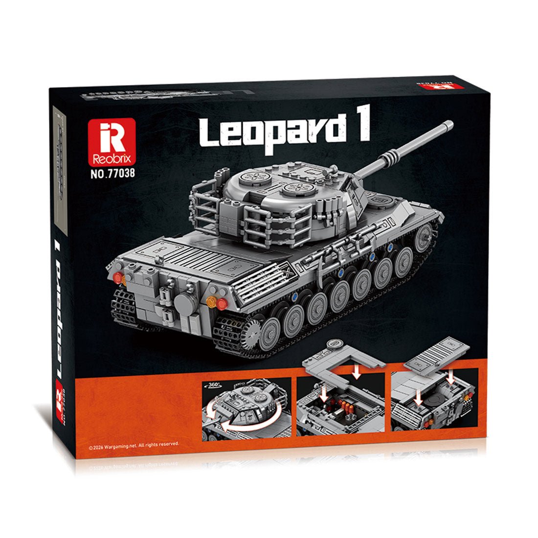 Mocsage 1:26 Scale Leopard Tank Building Blocks-LesDiy-Building Blocks-