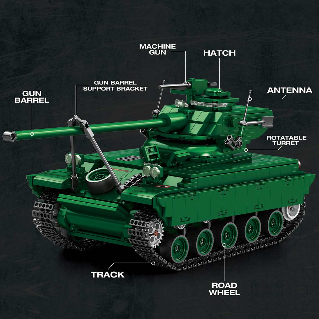Mocsage 1/28 Scale Tank Building Blocks - LesDiy - Building Blocks