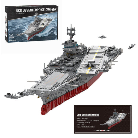 Mocsage 1/350 UCS USS Enterprise CVN - 65 Nuclear - powered Aircraft Carrier Building Blocks - LesDiy - Building Blocks
