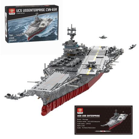 Mocsage 1/350 UCS USS Enterprise CVN - 65 Nuclear - powered Aircraft Carrier Building Blocks - LesDiy - Building Blocks