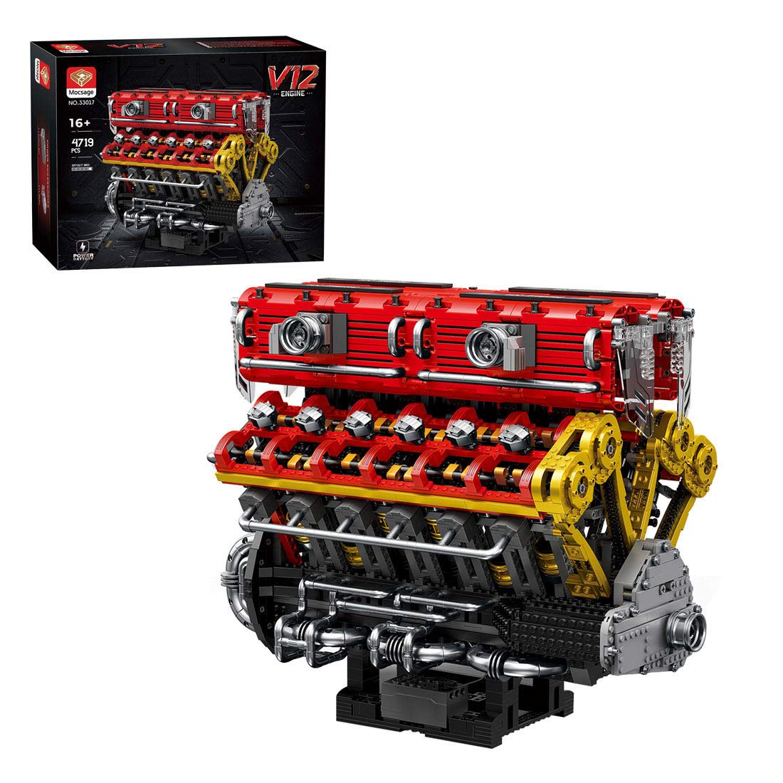 Mocsage 60° V12 Engine Building Blocks - LesDiy - 