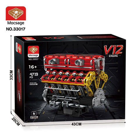 Mocsage 60° V12 Engine Building Blocks - LesDiy - 