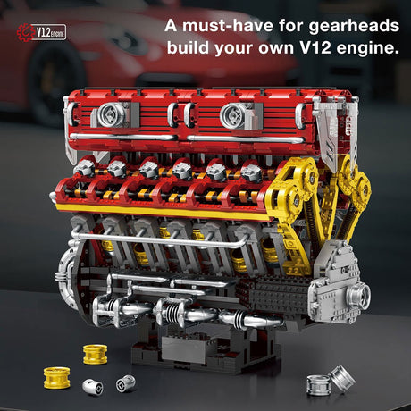 Mocsage 60° V12 Engine Building Blocks - LesDiy - 