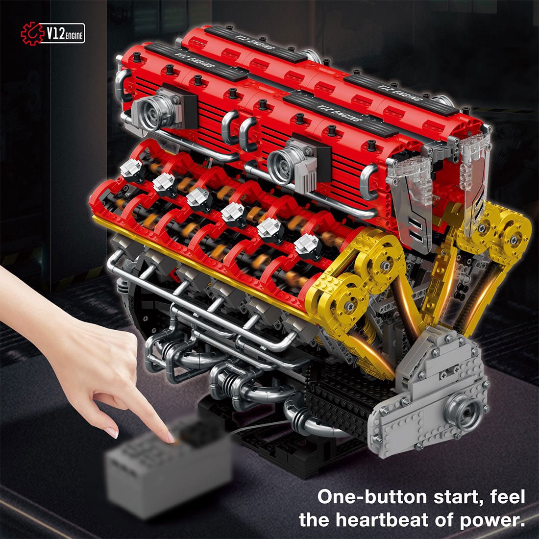Mocsage 60° V12 Engine Building Blocks - LesDiy - 