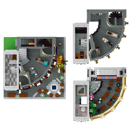 Mocsage European Department Corner Store with Light Building Blocks - LesDiy - Building Blocks