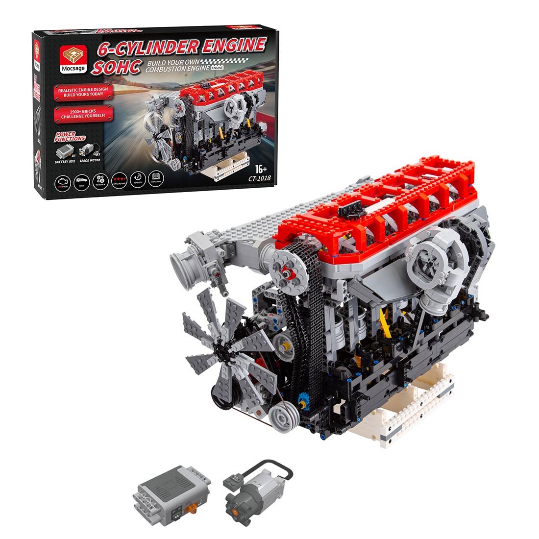 Mocsage Inline 6-Cylinder SOHC Turbocharged Engine Building Blocks | LesDiy