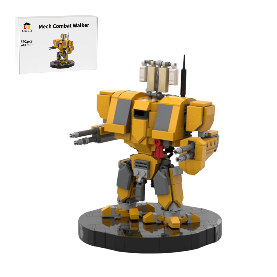 Mocsage Mech Combat Walker Building Blocks - LesDiy - 