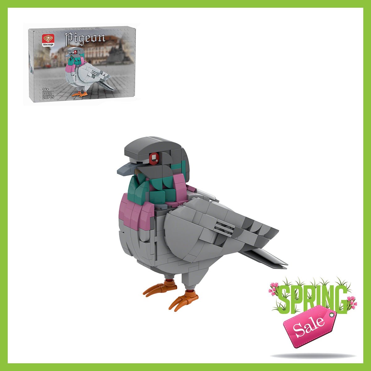 Mocsage MOC - 208738 Feral Pigeon Building Blocks - LesDiy - Building Blocks - 