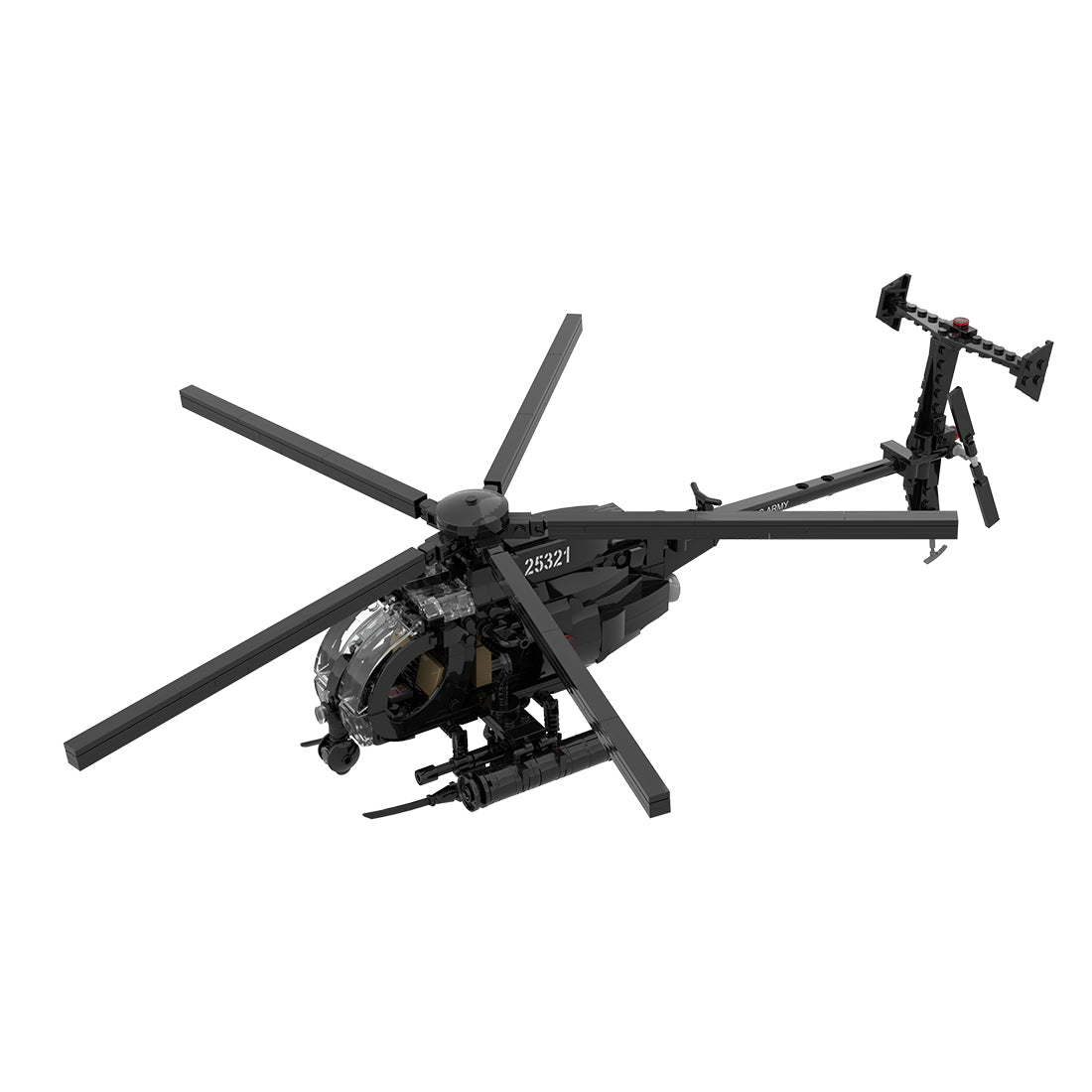 Mocsage MOC - 88275 MH - 6 Little Bird Helicopter - LesDiy - MOC