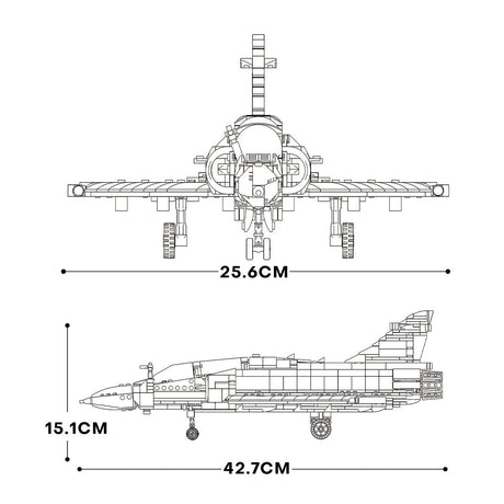 Mocsage MOC - 96165 French Military Aviation Fighter Building Blocks - LesDiy - MOC