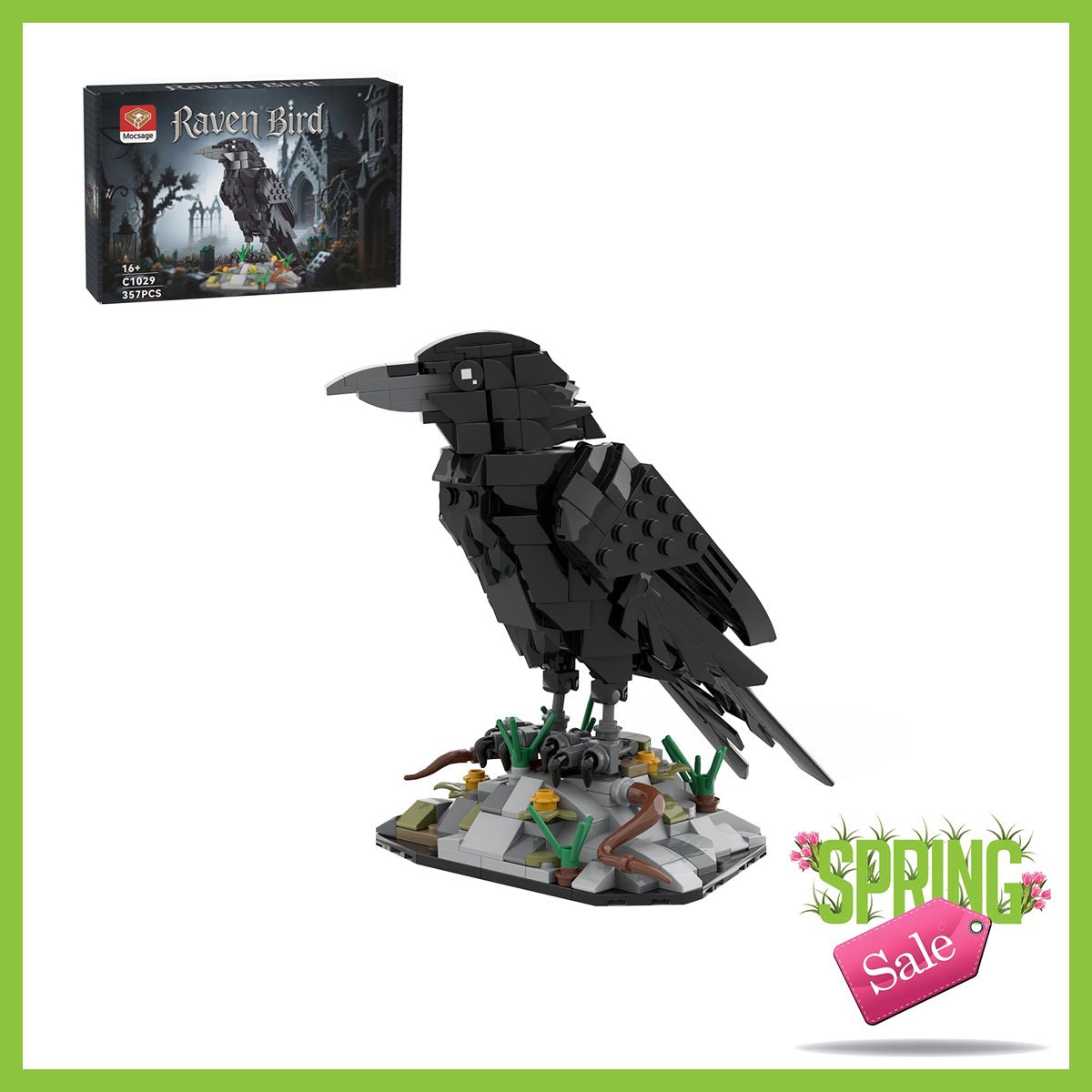 Mocsage Raven Bird Building Blocks - LesDiy - Building Blocks