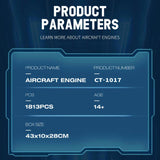 Mocsage Turbo Aircraft Engine Building Blocks Set - LesDiy - 