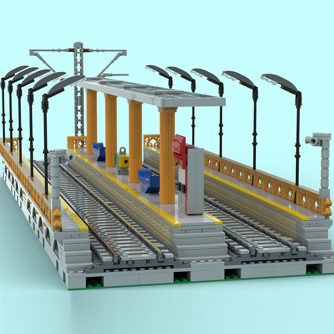 Modern Railway Platform Building Blocks-LesDiy-Building Blocks-