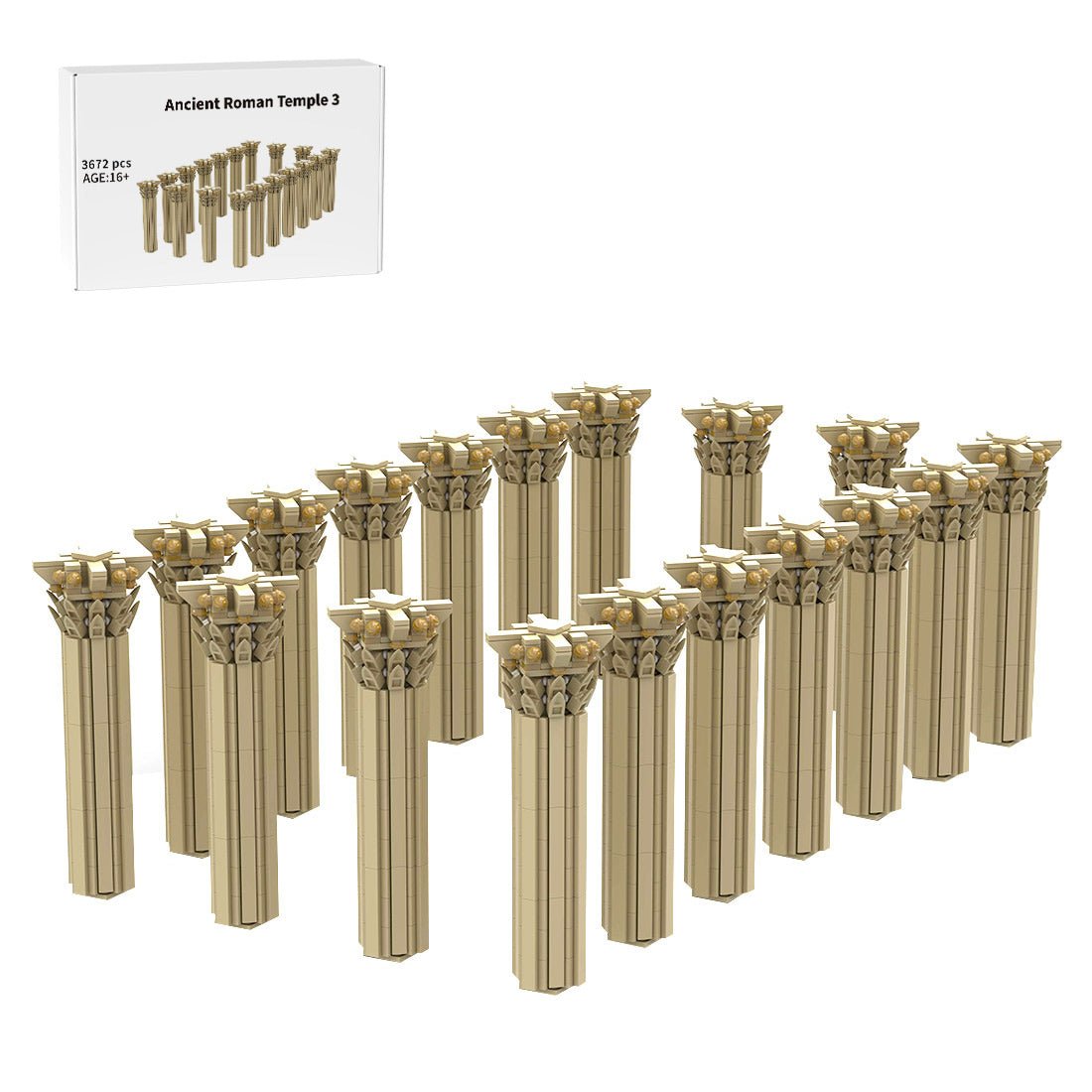 Roman Block Set Module 3 for MOC-136729 Ancient Roman Temple Castle Building Blocks Set ...