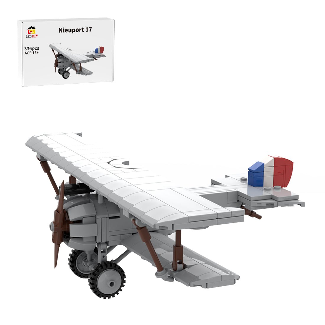 Nieuport 17 Biplane French Fighter Aircraft Building Blocks Set | LesDiy