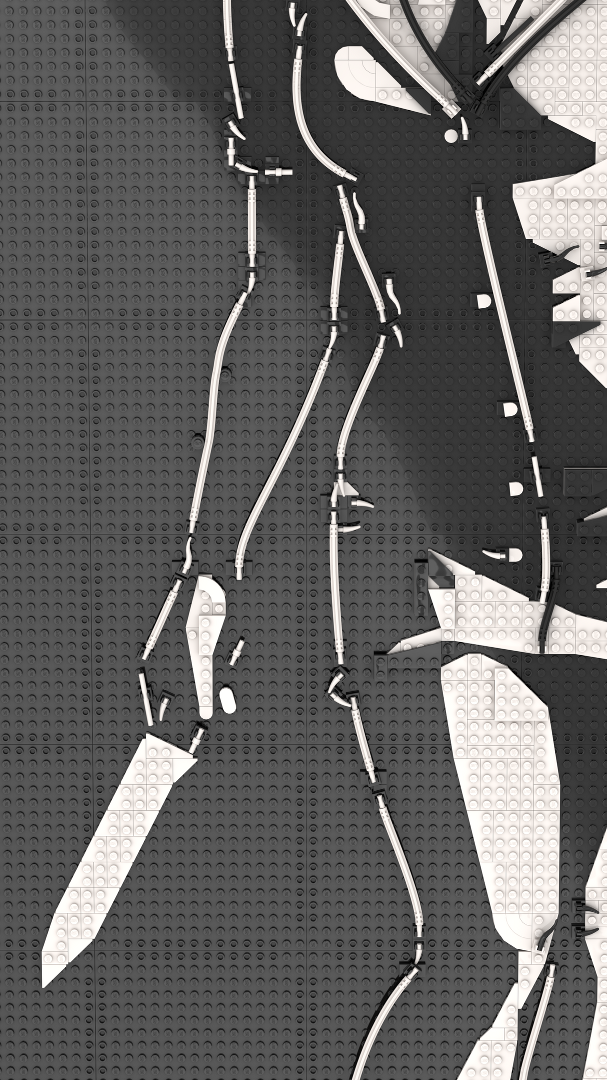 MOC-238853 Lego art relief of a female horror character Building Blocks