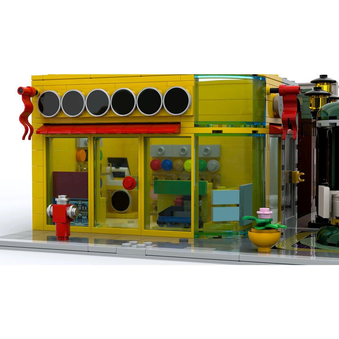 Old Town Shop Diagonal Street Scene Building Blocks Set - LesDiy - 