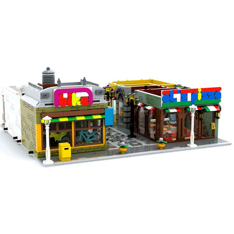 Old Town Shop Diagonal Street Scene Building Blocks Set - LesDiy