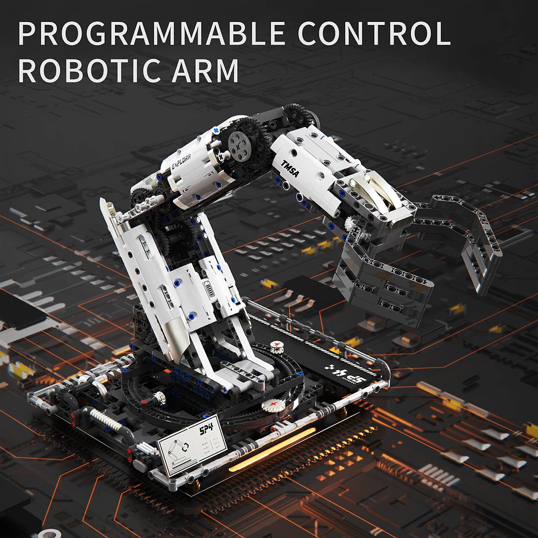 Programmable Multi - Axis Robotic Arm Building Blocks Set - LesDiy