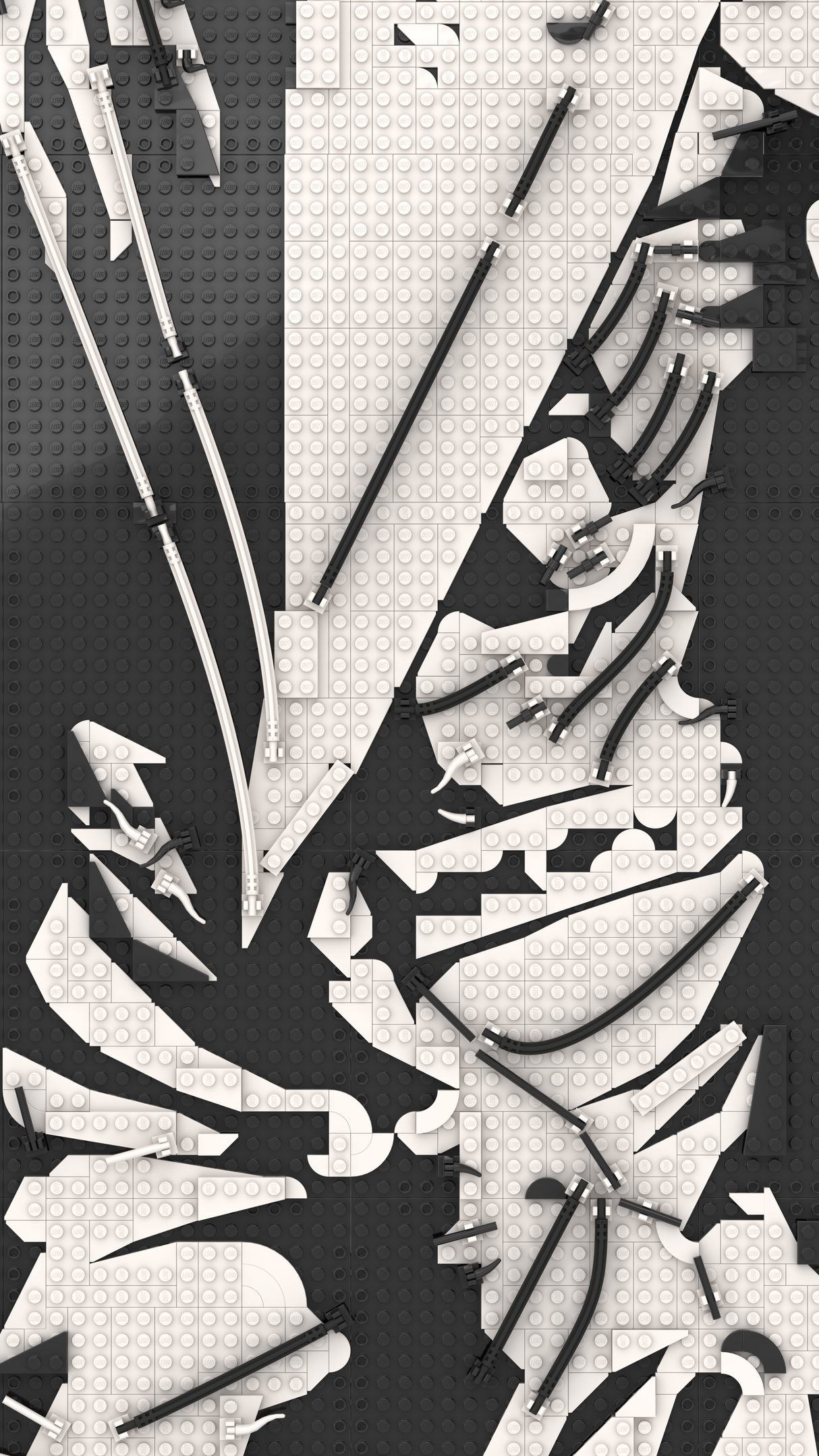 MOC-238914 Lego art relief of a male horror character Building Blocks