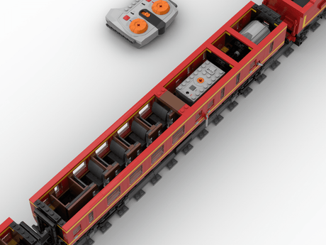 Red 460 Hogwarts Express Steam Locomotive Building Blocks - Dynamic Version - LesDiy - Building Blocks