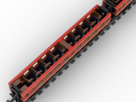 Red 460 Hogwarts Express Steam Locomotive Building Blocks - Dynamic Version - LesDiy - Building Blocks