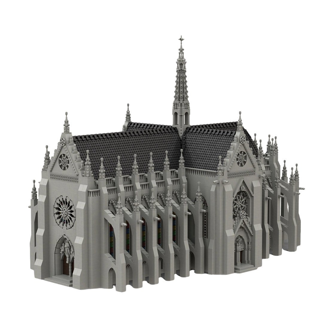 MOC-165277 Gothic Church of St. Remigius Building Blocks | LesDiy