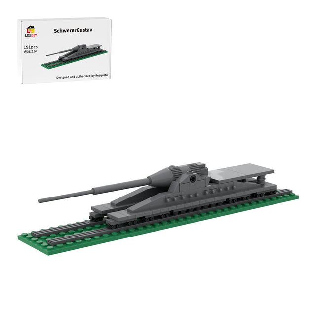 Schwerer Gustav Railway Gun Building Blocks-LesDiy-Building Blocks-