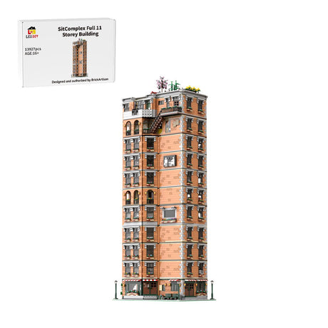 SitComplex Full 11-Story Apartment Building Blocks-LesDiy-MOC-