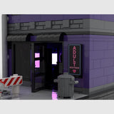 Street View Night Shop Scene Modular Building Blocks - LesDiy - 