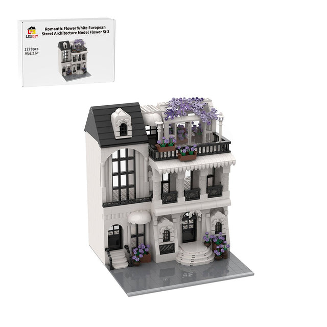 Technic Architecture Flower White European Street for Lego - LesDiy - street house - 