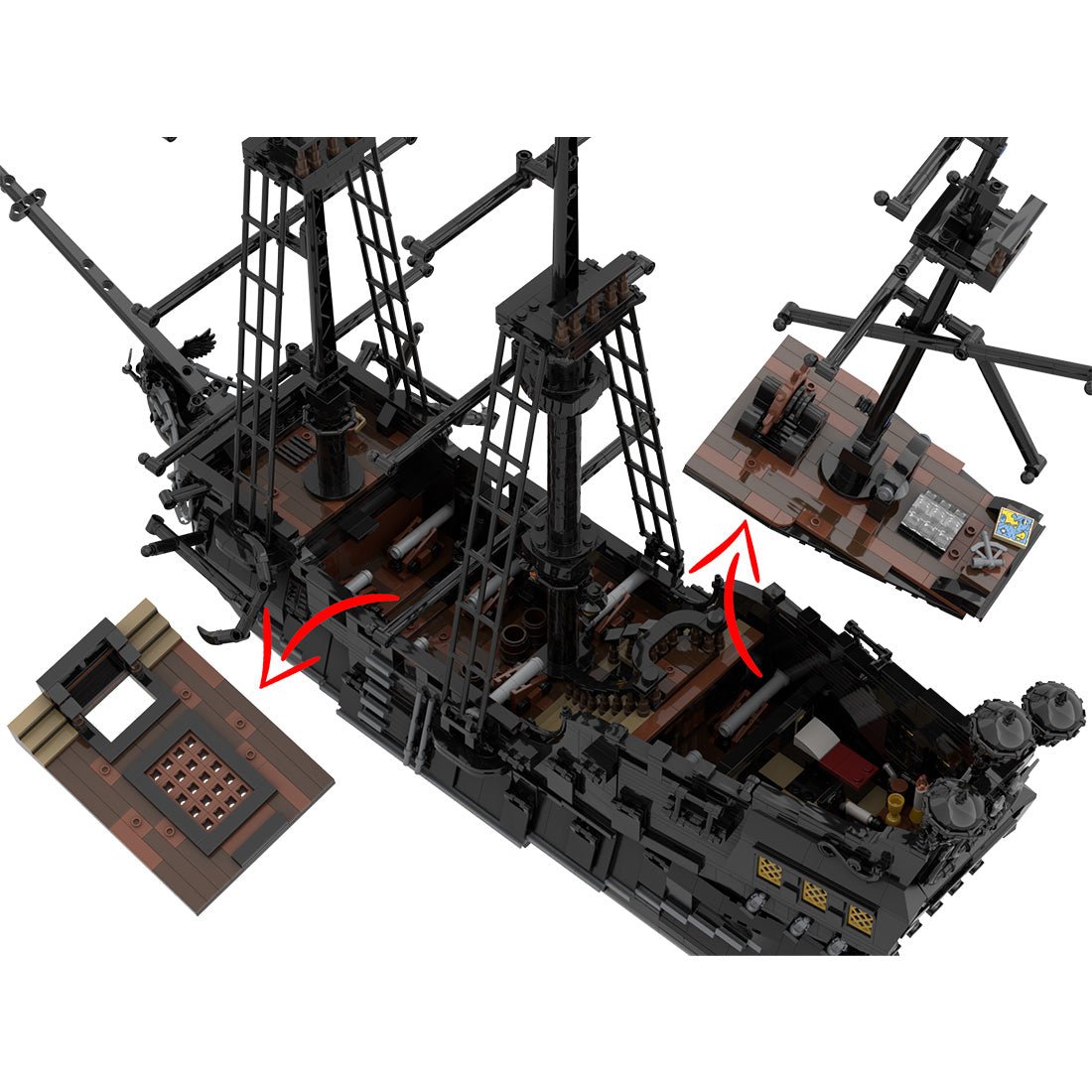 The Black Pearl Medieval Pirate Ship Model - LesDiy - 