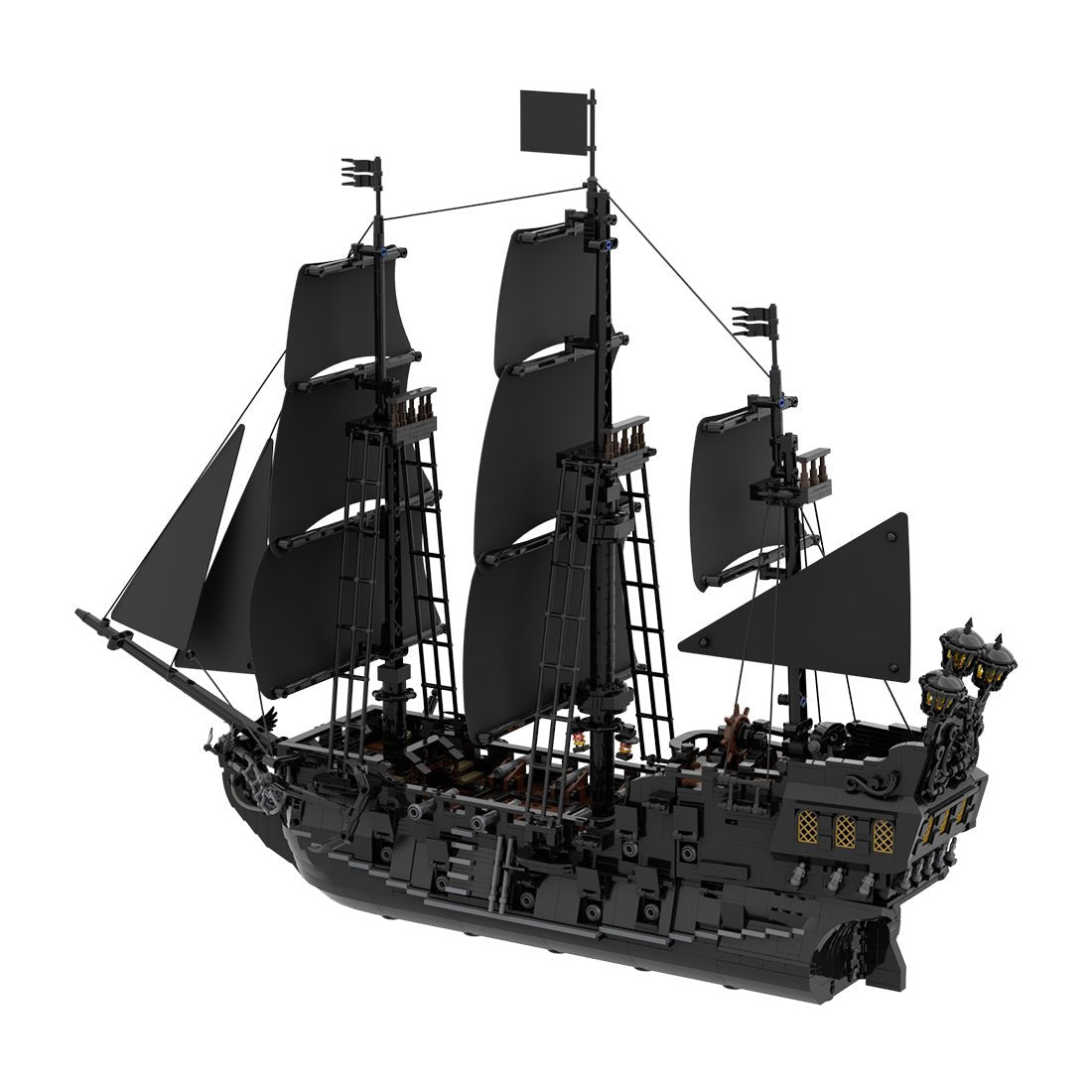 The Black Pearl Medieval Pirate Ship Model - LesDiy - 